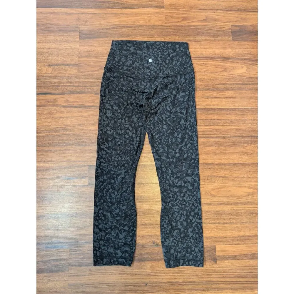 Lululemon Align Leggings Size 4 Wild Thing Camo Deep Coal Minimalist Preppy